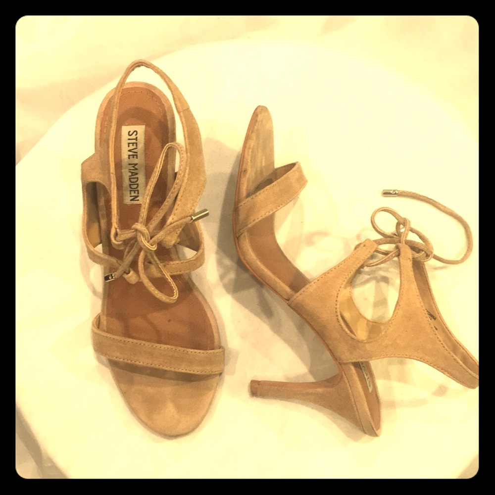 Steve Madden strappy tie heels. Very fun.